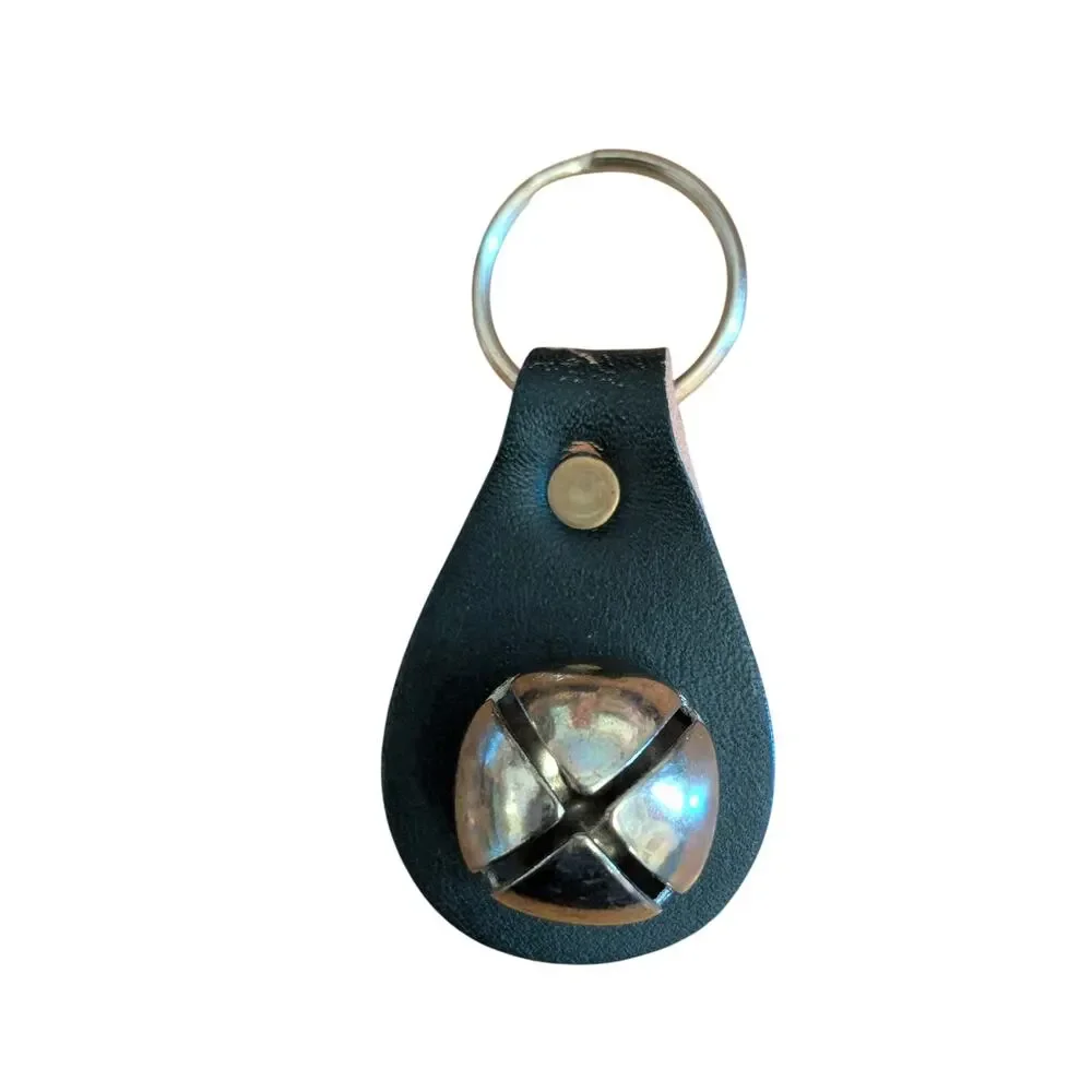 New England Handcrafted Bell-Hiking Bear Bell Clip Leather